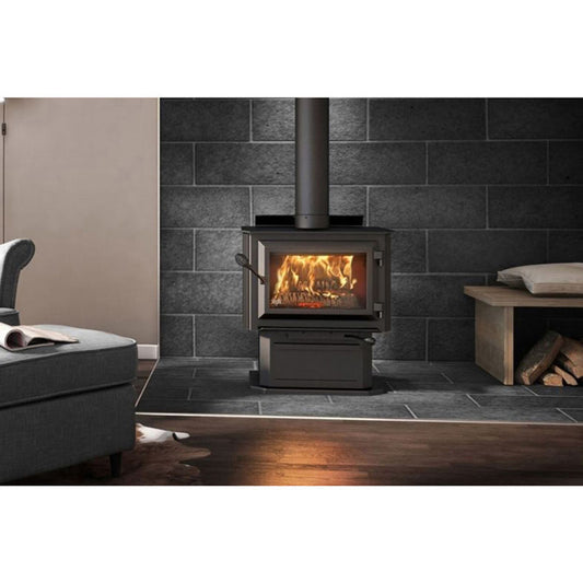 Ventis HES170 Medium Sized Single Door Wood Burning Stove & Blower VB00013