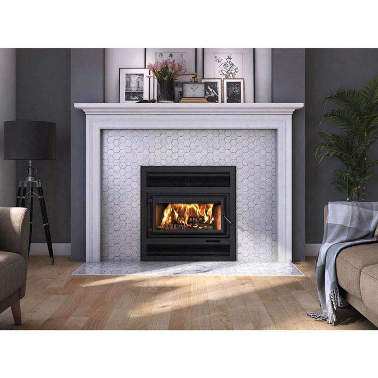 Ventis HE250R ZC Large Sized Single Door Wood Burning Fireplace VB00015