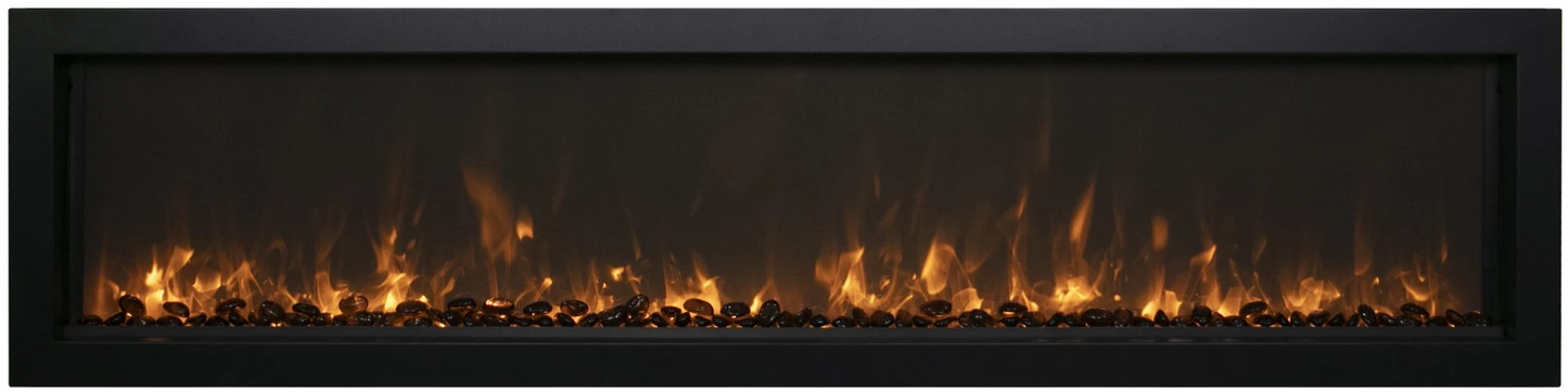 Amantii 88" Panorama Slim Electric Fireplace BI-88-SLIM-OD
