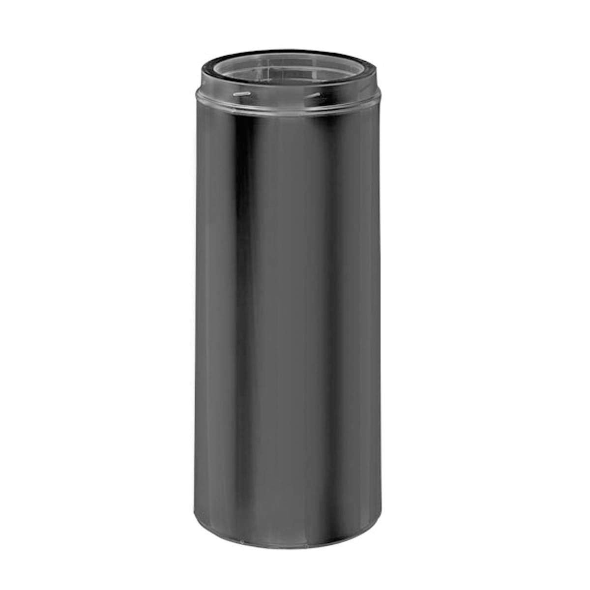 Duravent DuraTech 7" Diameter 12" Long Black Chimney Pipe 7DT-12B