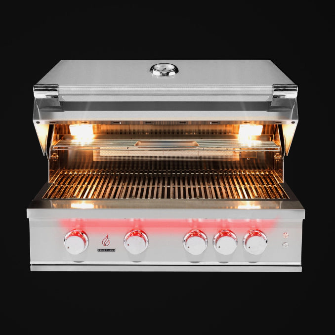 True Flame 40" Built in Stainless Steel Gas Grill w/ Lights TF40