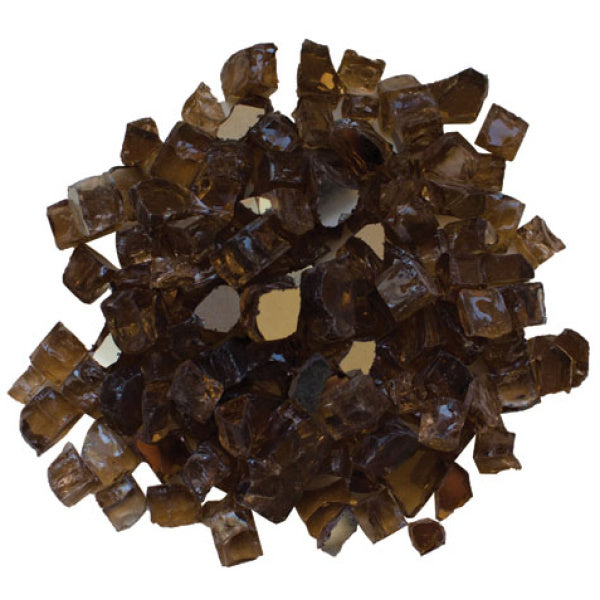 1/2" Light Brown Reflective Fireglass - 5lbs AMSF-GLASS-02