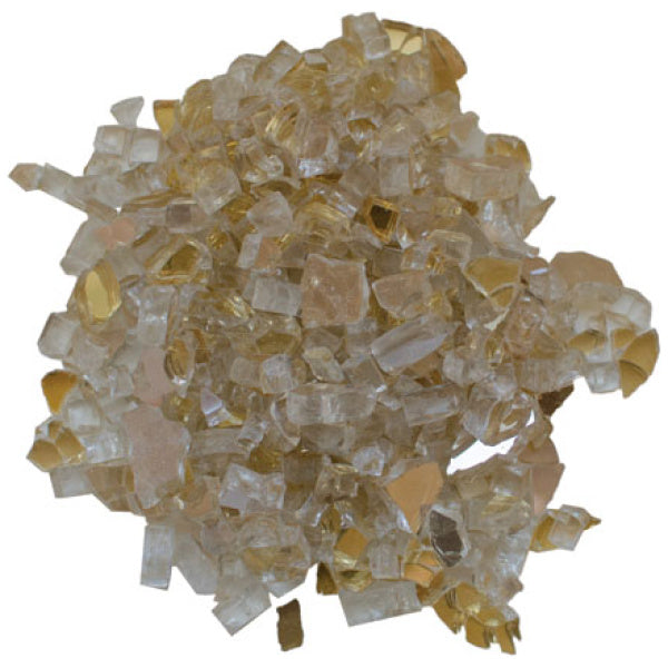 1/2" Champagne Reflective Fireglass - 5lbs AMSF-GLASS-04