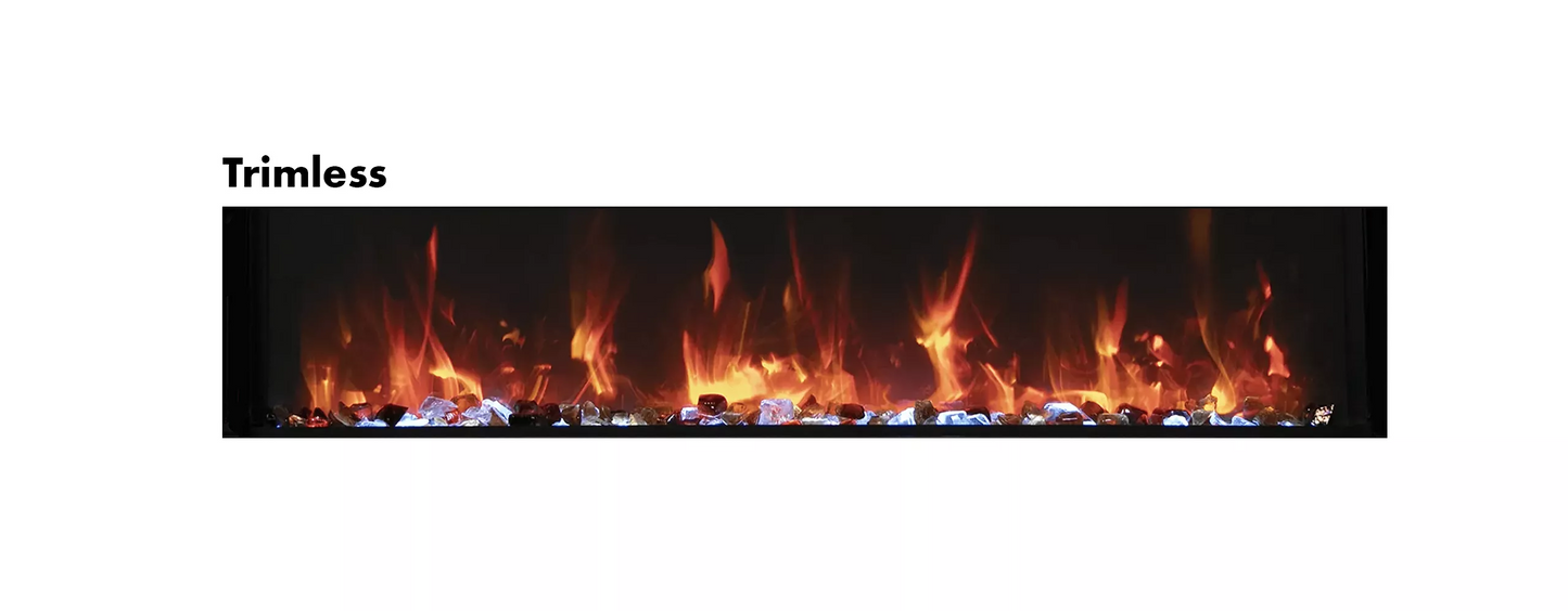 Amantii 88" Panorama Slim Electric Fireplace BI-88-SLIM-OD