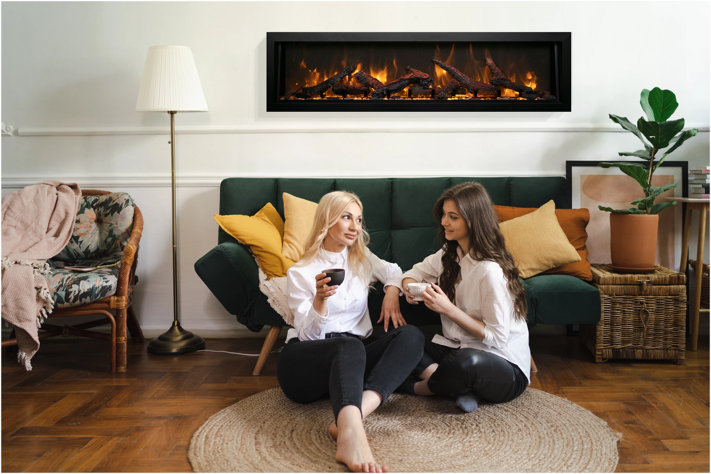 Amantii 50" Panorama Xtra Tall Electric Fireplace BI-50-DEEP-XT