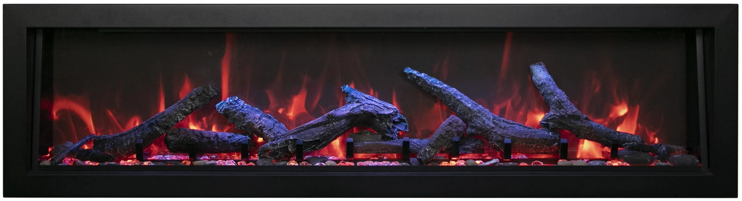 Amantii 88" Panorama Deep Linear Electric Fireplace BI-88-DEEP-OD