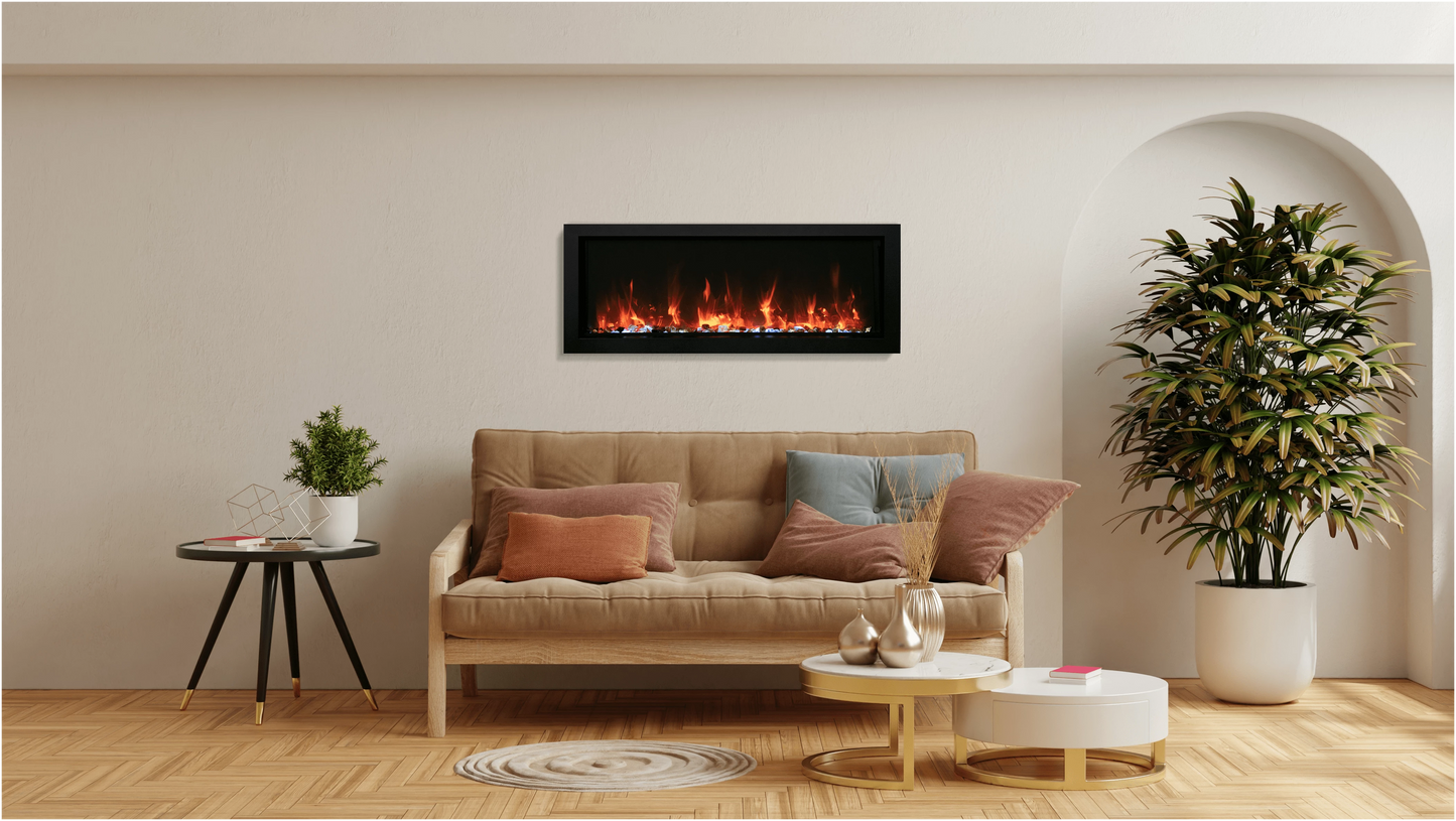Amantii 40" Panorama Slim Electric Fireplace BI-40-SLIM-OD