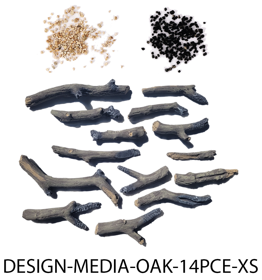 14 Piece Oak Media Kit DESIGN-MEDIA-OAK-14PCE-XS
