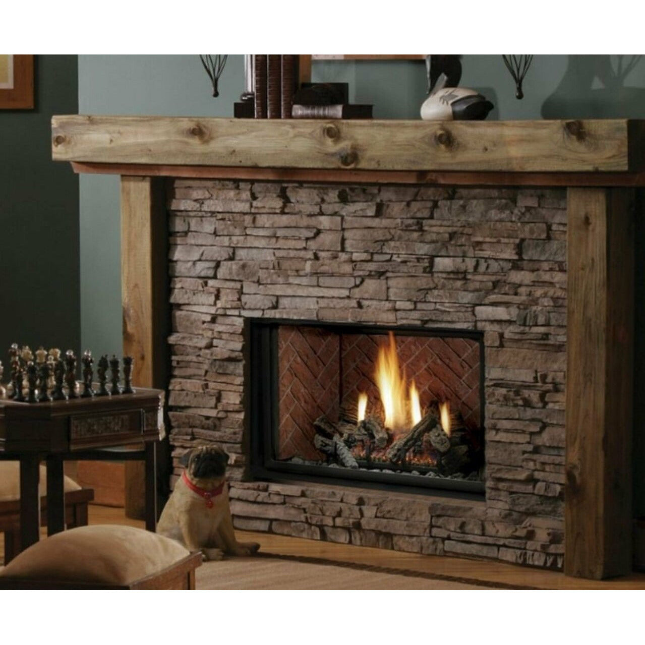Marquis Solace II 42" Zero Clearance Direct Vent Ceramic Glass Gas Fireplace HB4228