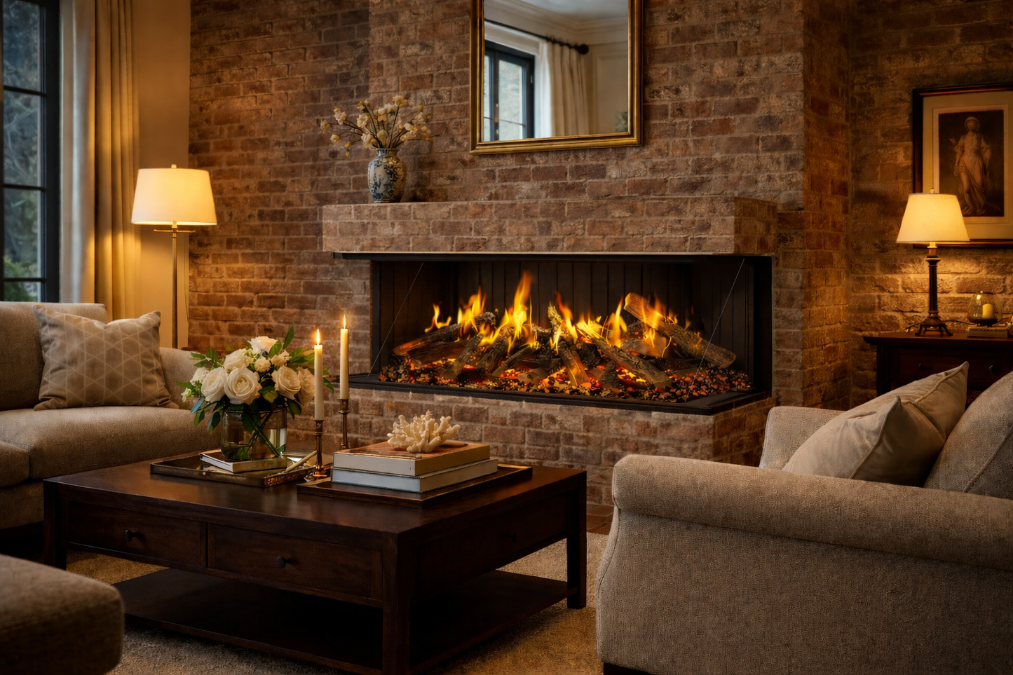 Amantii 75" Signature Multi-View Holo Electric Fireplace MULTIVIEW-HOLO-75-SIG