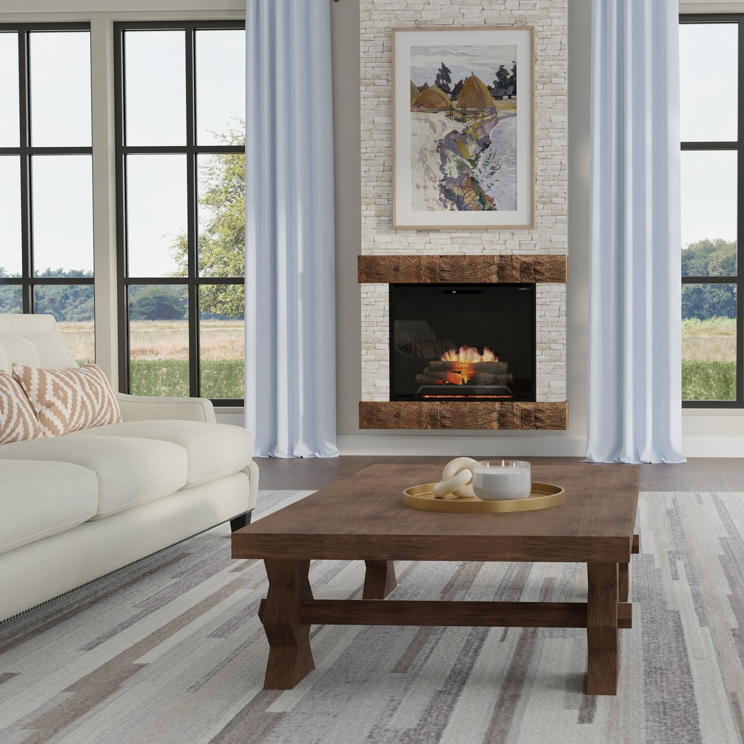 Dimplex Rev36P-BL Revillusion Portrait 36" Built-In Electric Firebox with Black Background 500005449