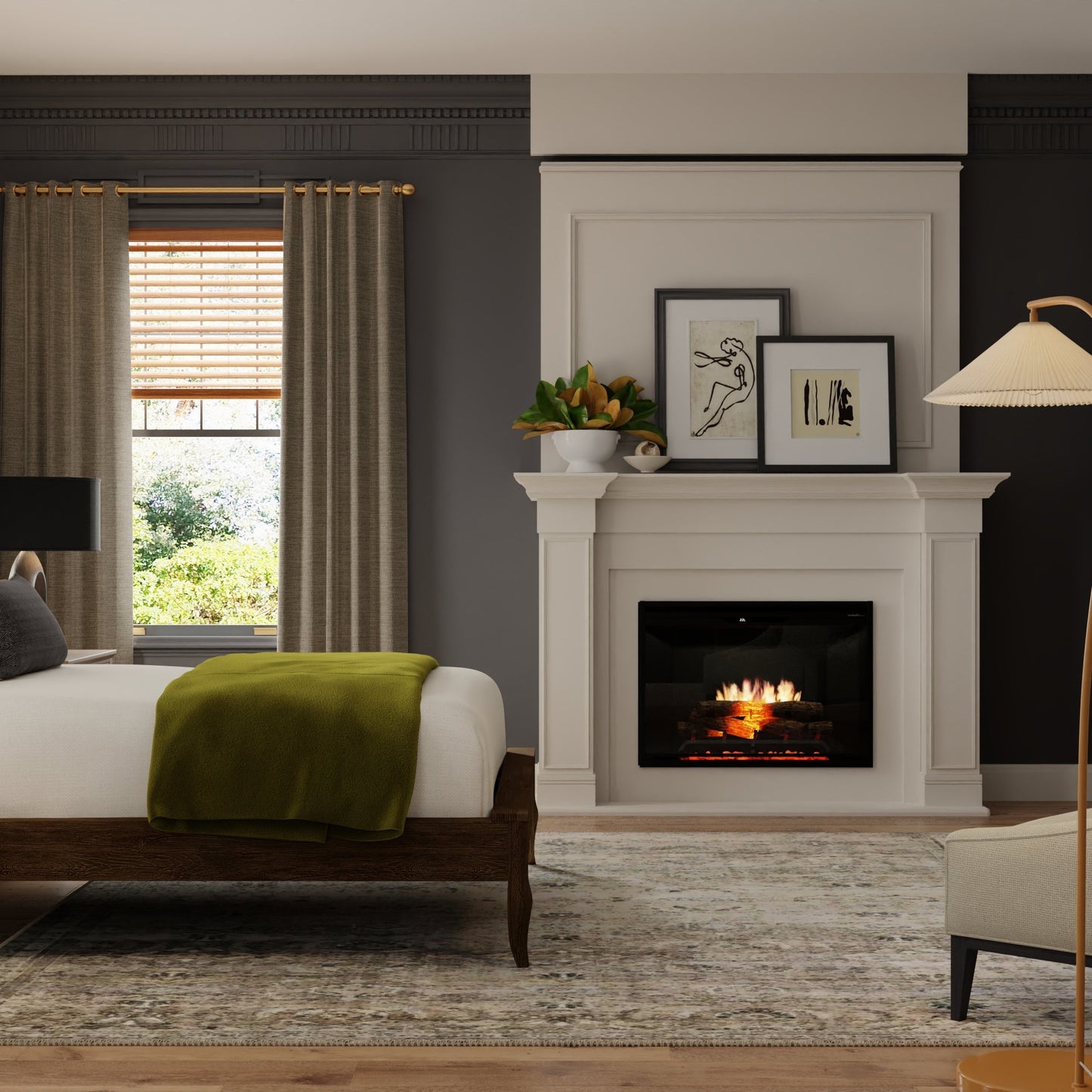 Dimplex Rev42-BL Revillusion 42" Built-In Electric Firebox with Black Background 500005450