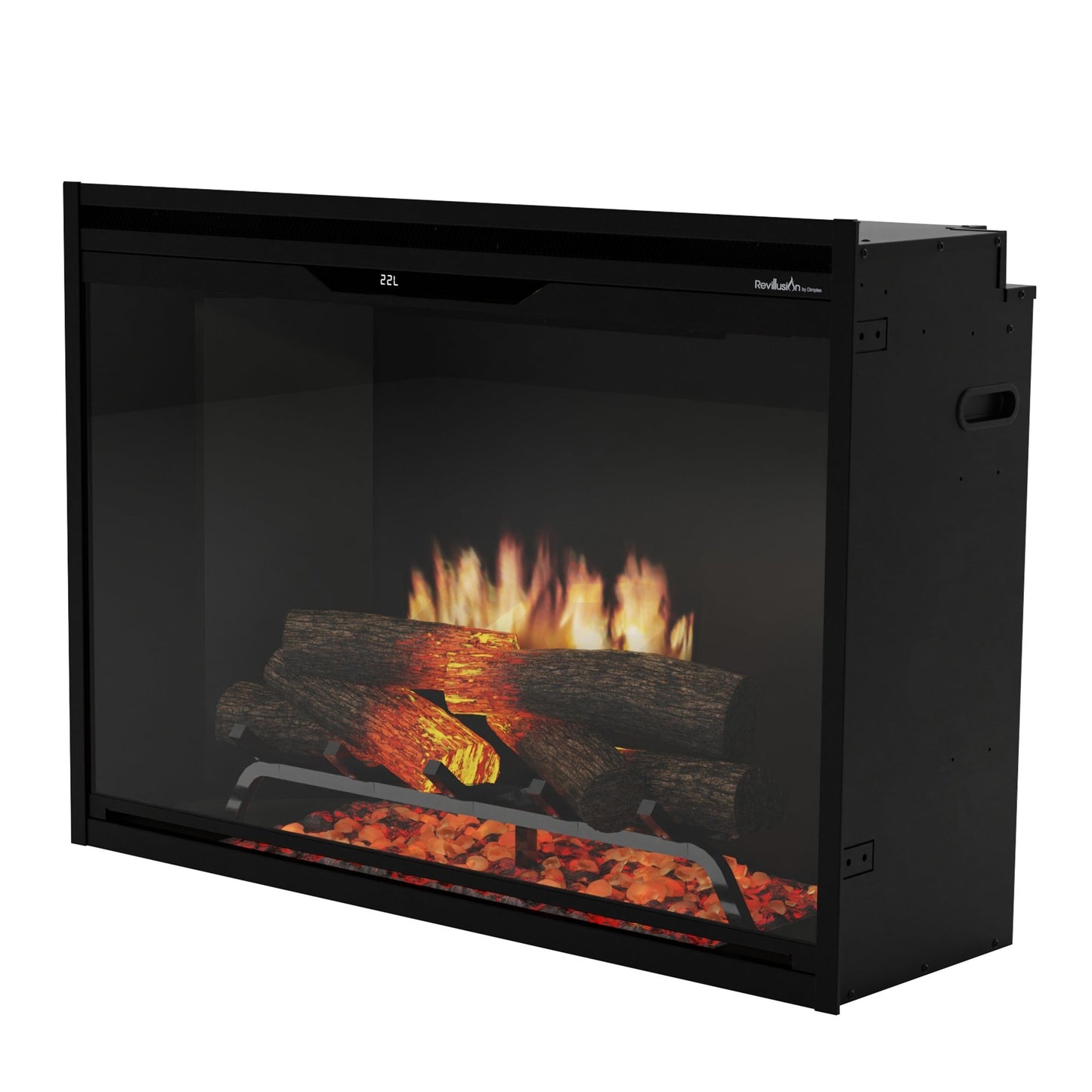 Dimplex Rev36-BL Revillusion 36" Built-In Electric Firebox in Black Background 500005448