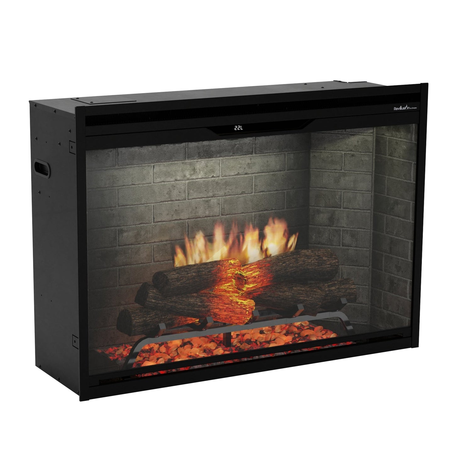 Dimplex Rev36-NB Revillusion 36" Built-In Electric Firebox in Neutral Brick Background 500005133