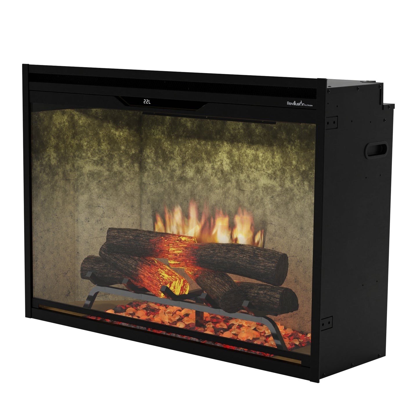 Dimplex Rev36-WC Revillusion 36" Built-In Electric Firebox in Weathered Concrete Background 500005134
