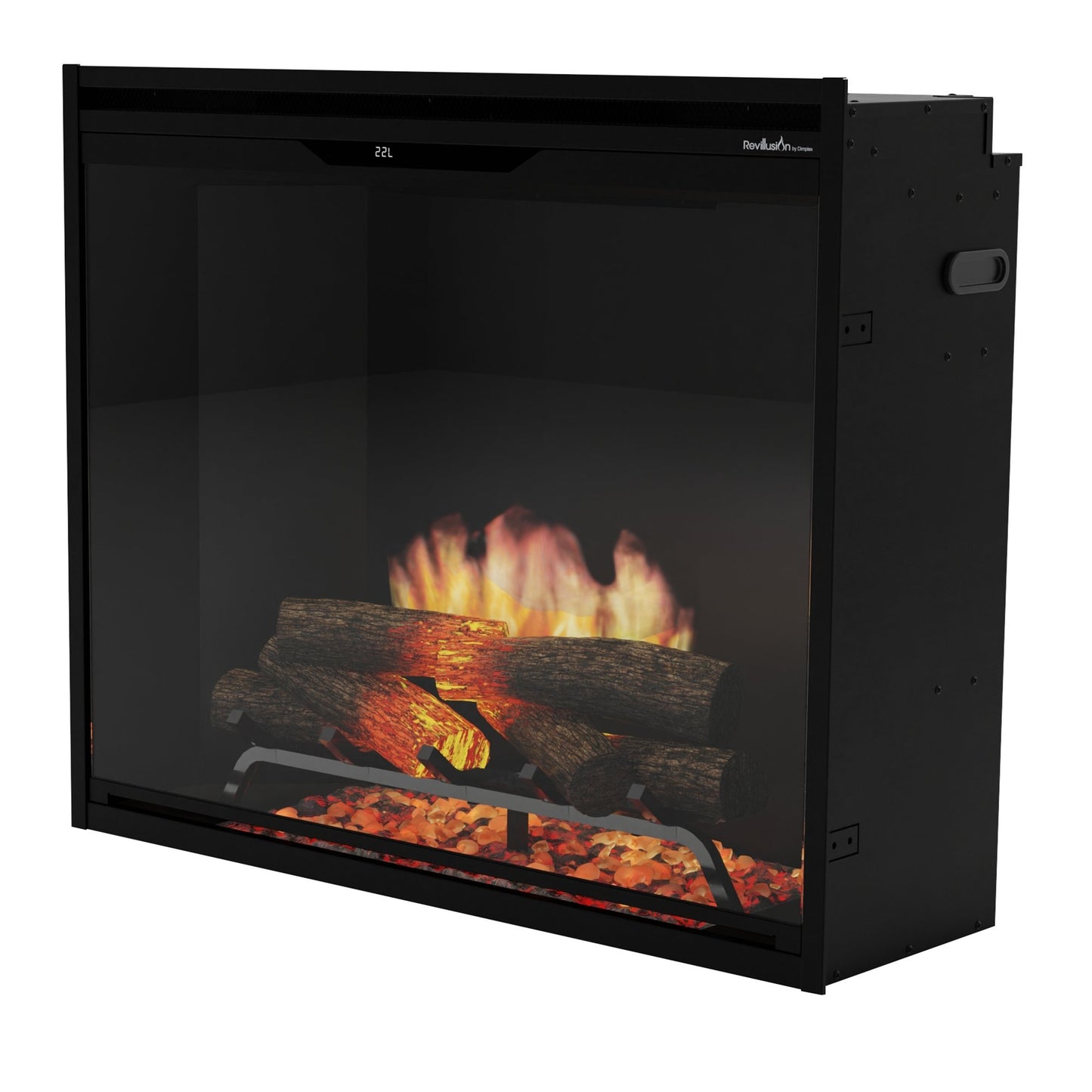 Dimplex Rev36P-BL Revillusion Portrait 36" Built-In Electric Firebox with Black Background 500005449