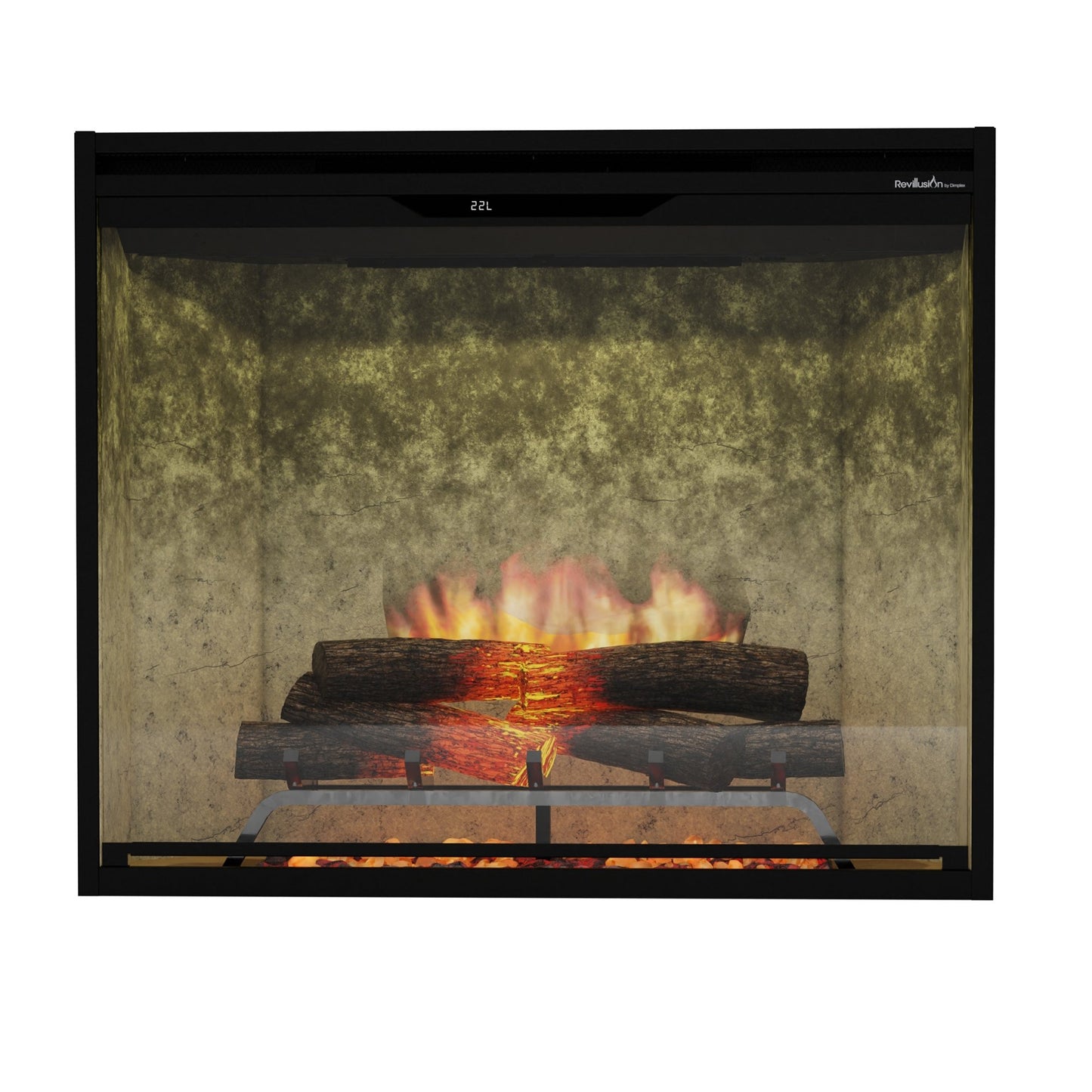 Dimplex Rev36P-NB Revillusion Portrait 36" Built-In Electric Firebox with Neutral Brick Background 500005135