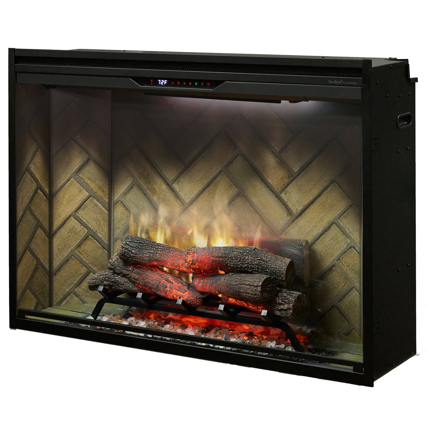 Dimplex Rev42-HB Revillusion 42" Built-In Electric Firebox with Herringbone Background 500005737