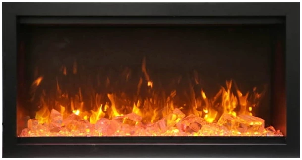Amantii 42" Symmetry Xtra Tall Electric Fireplace with Edge to Edge Viewing SYM-42-XT