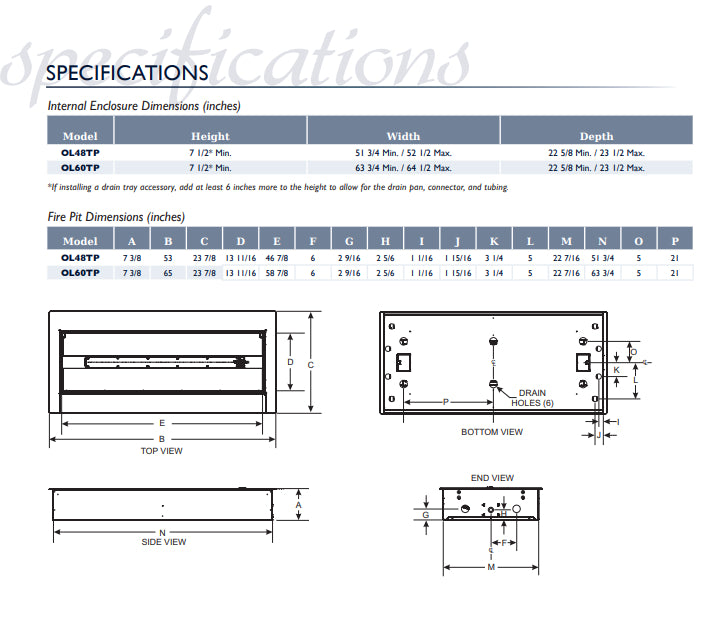Carol Rose Coastal Collection 60" Stainless Steel Outdoor Fire Pit OL60TP