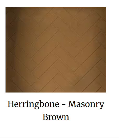 WDR2836-H-BR 36" Masonry Brown Herringbone Refractory Set