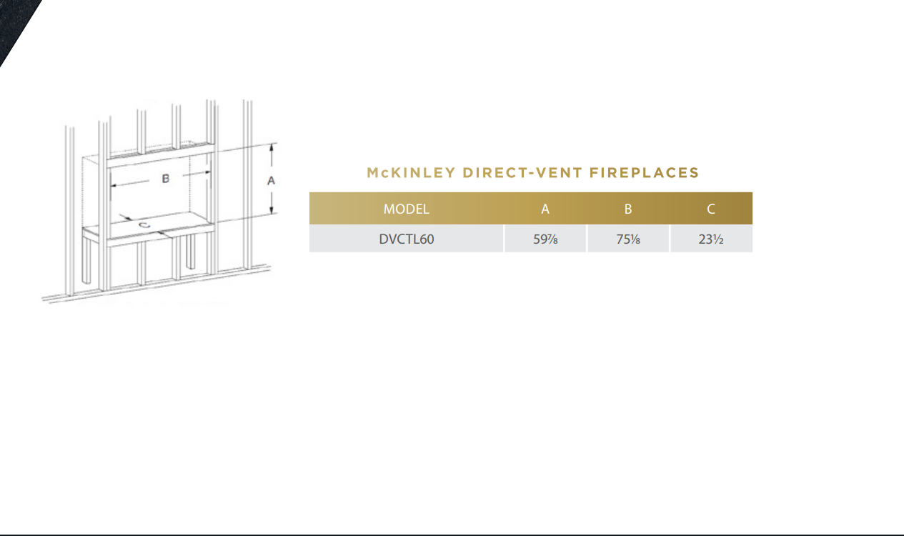 Empire DVCTL60CFP95N Mckinley Linear 60" Direct Vent Fireplace