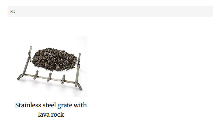GR-ODCOUG Stainless steel grate with lava rock