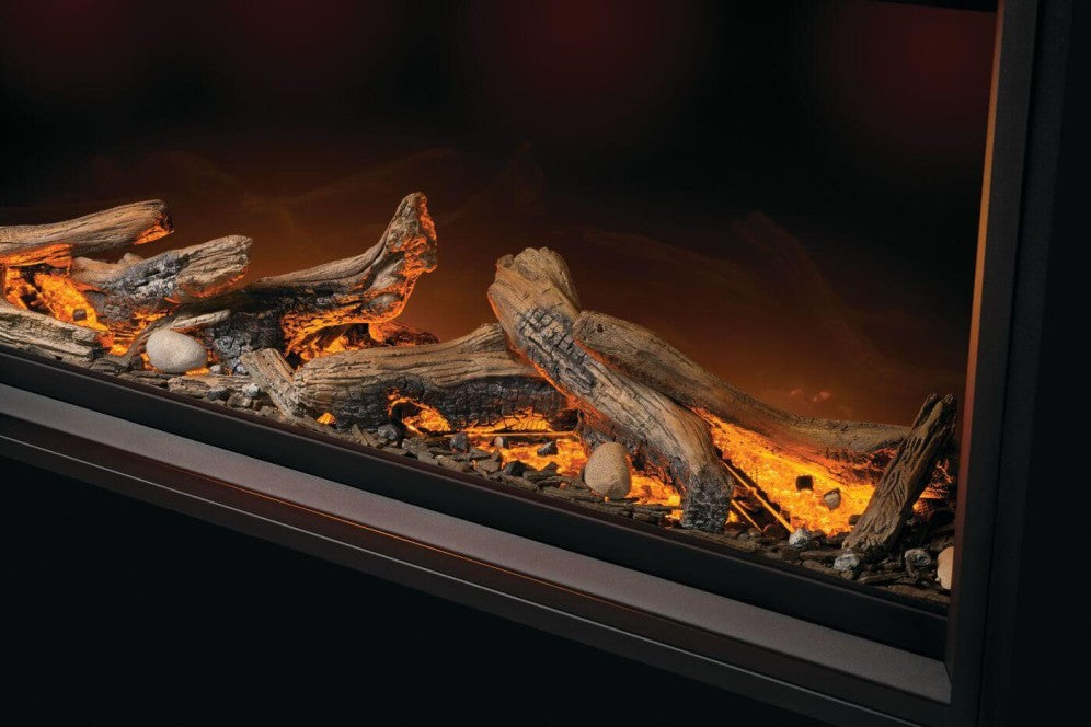 Napoleon 62" Tall Linear Vector See-Through Gas Fireplace w/ Luminous Log Set TLV62LN2