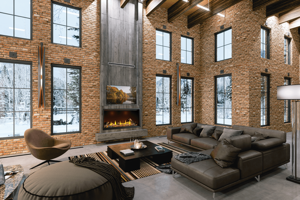 Napoleon 50" Tall Linear Vector Gas Fireplace w/ Luminous Logs TLV50LN