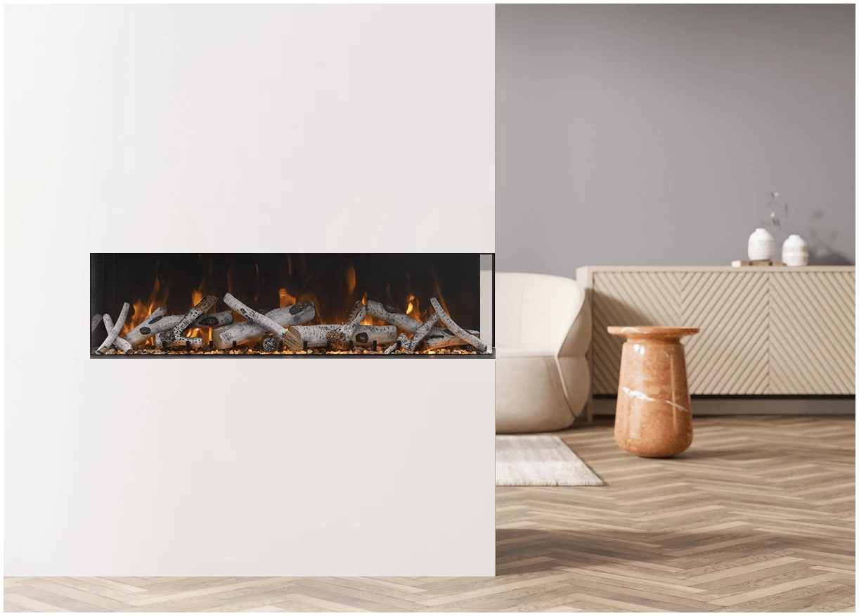 Amantii 72" 3 Sided Electric Fireplace 72-TRU-VIEW-XL