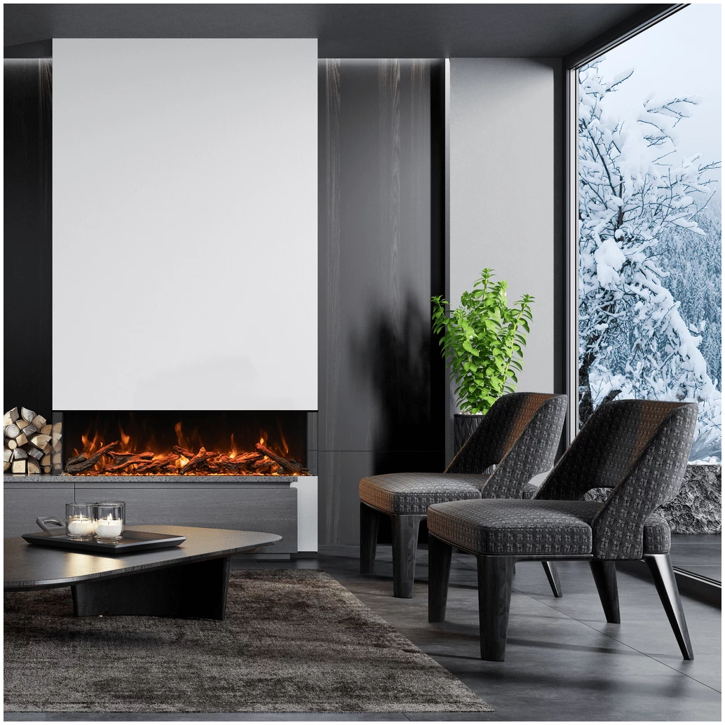 Amantii 40" 3 Sided Deep Electric Fireplace 40-TRU-VIEW-XL