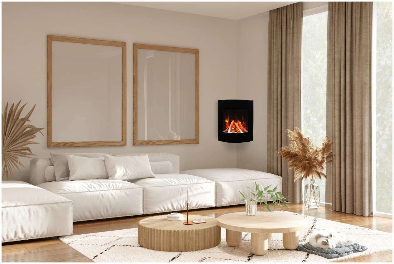 Amantii Zero Clearance Electric Fireplace WM-BI-2428-VLR-BG