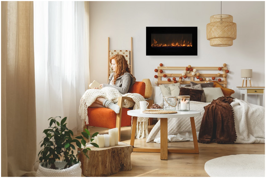 Amantii 26" Wall Mount/Flush Mount Electric Fireplace WM-FM-26-3623-BG