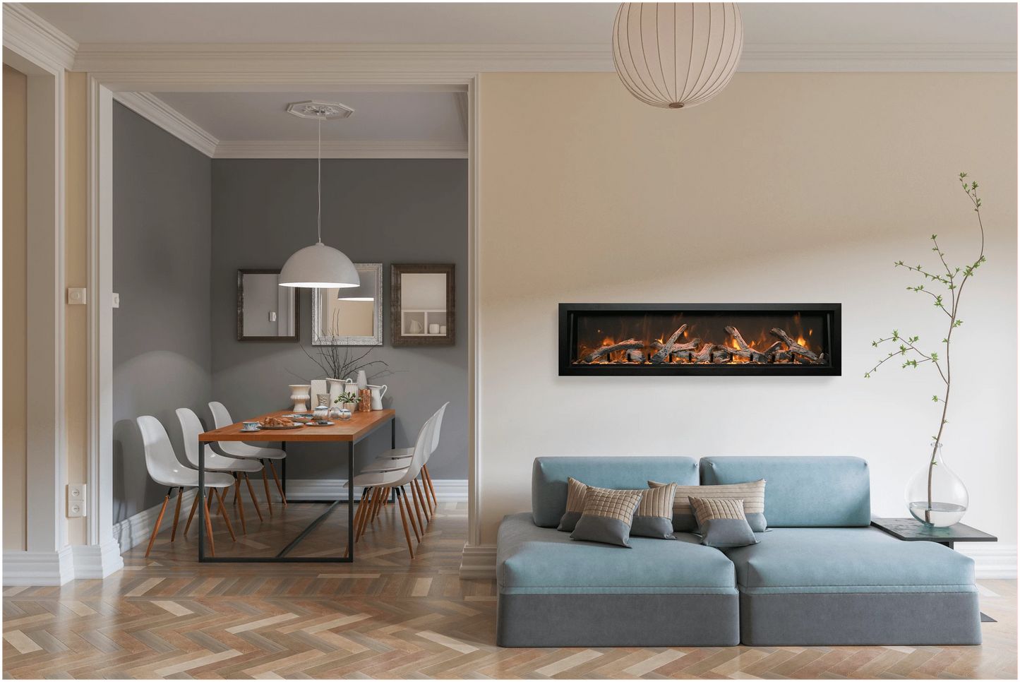 Amantii 40" Panorama Deep Electric Fireplace BI-40-DEEP-OD