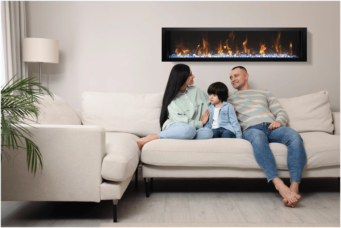 Amantii 60" Panorama Slim Electric Fireplace BI-60-SLIM-OD