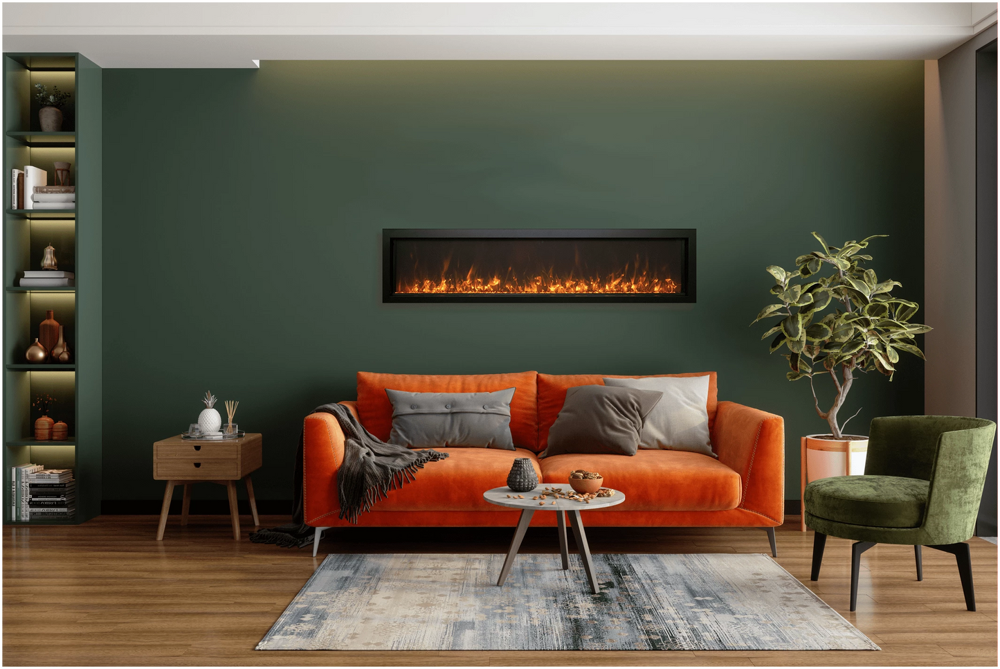 Amantii 60" Panorama Xtraslim Electric Fireplace BI-60-XTRASLIM