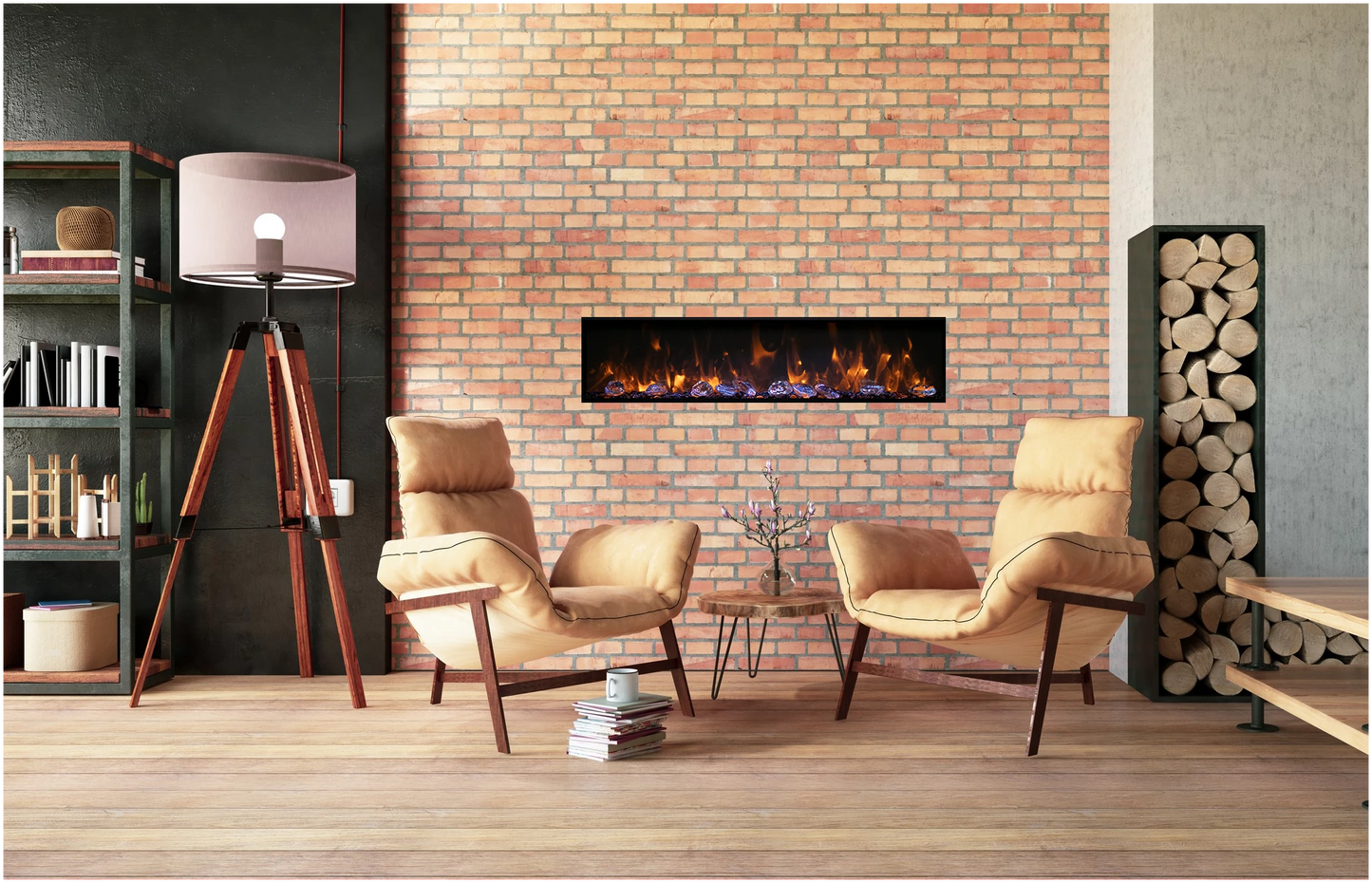 Amantii 40" Panorama Deep Electric Fireplace BI-40-DEEP-OD