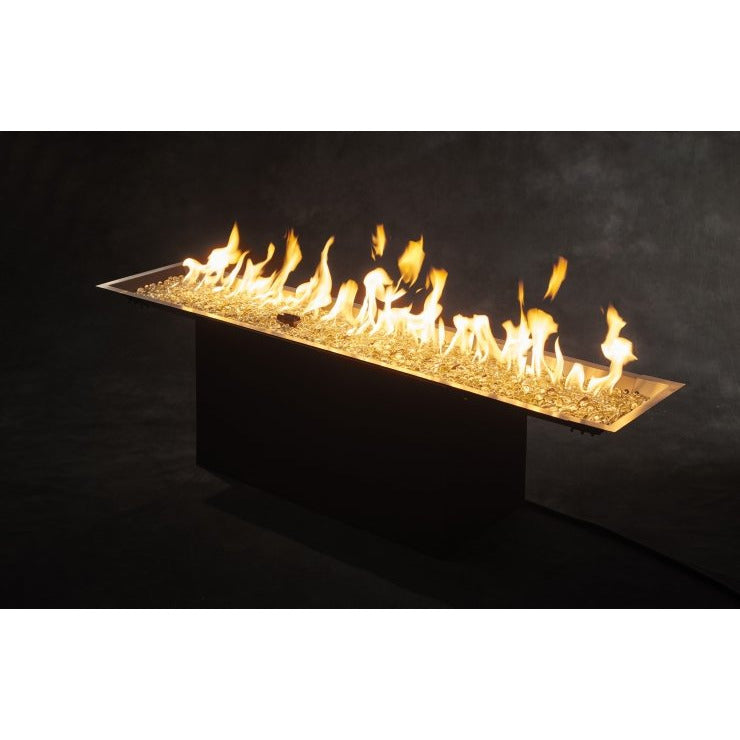 Outdoor Greatroom 12" x 120" Linear Crystal Fire Plus Gas Burner CFP12120