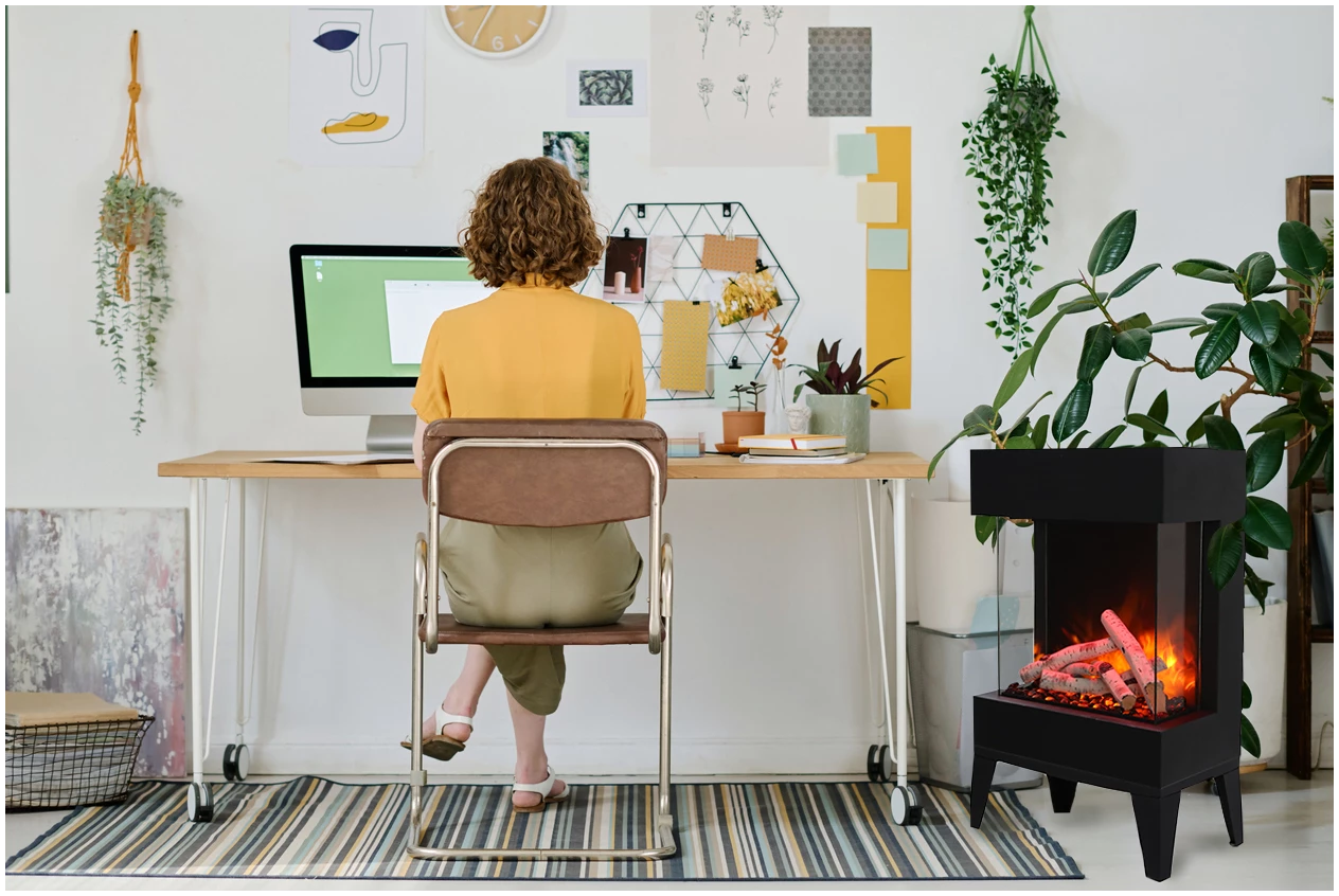 Amantii Cube 3 Sided Electric Fireplace CUBE-2025WM