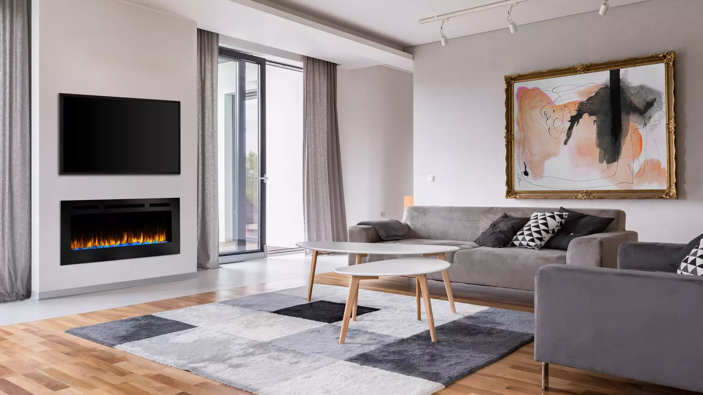 SimpliFire Allusion 48" Electric Linear Fireplace SF-ALL48-BK
