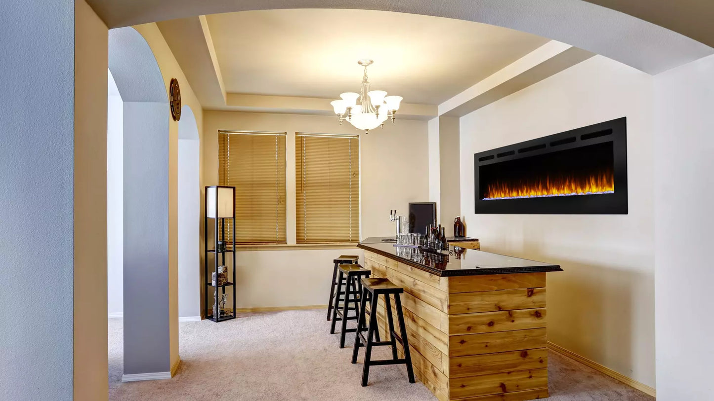 SimpliFire Allusion 48" Electric Linear Fireplace SF-ALL48-BK