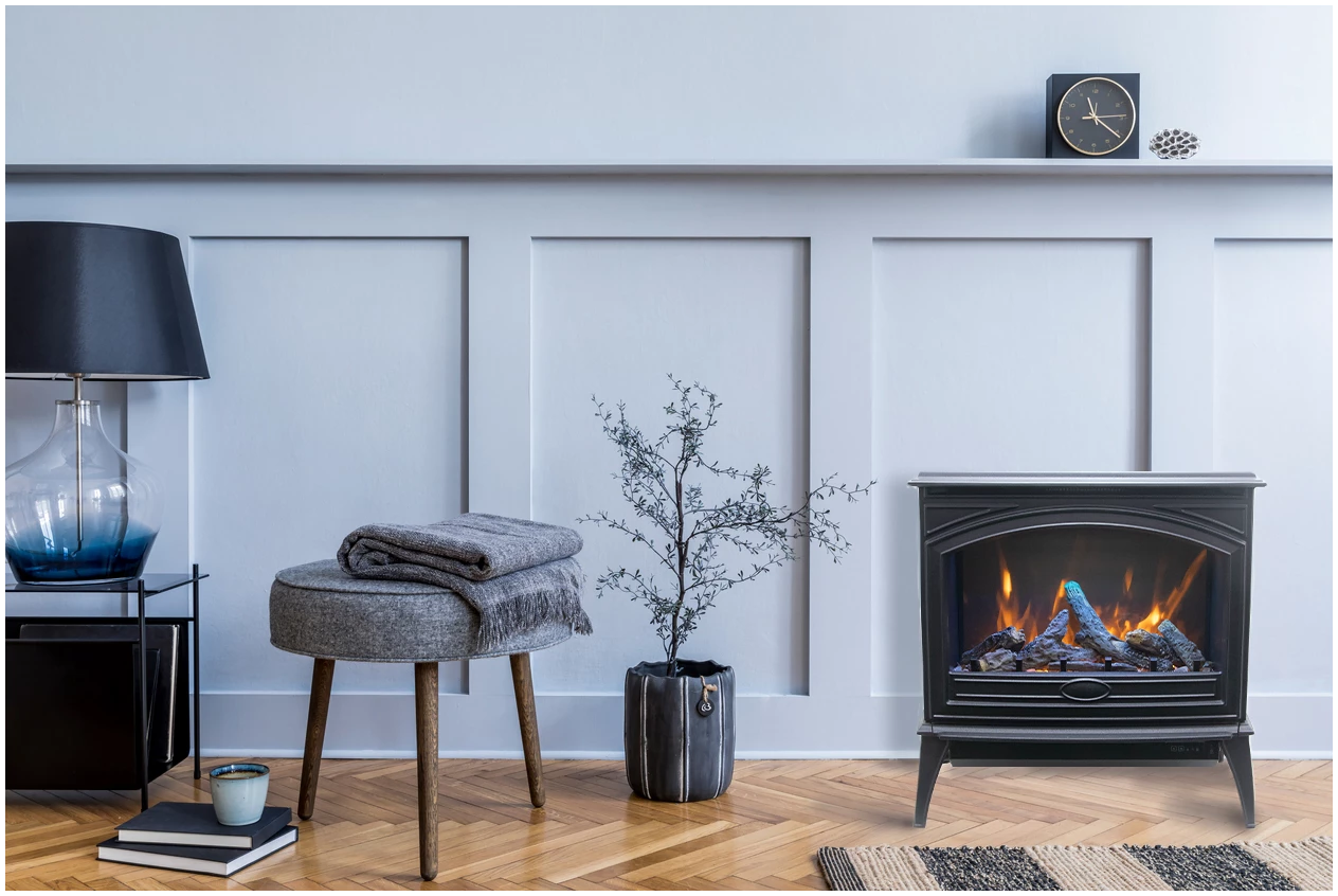Amantii Cast Iron Electric Free-Standing Fireplace E70-NA