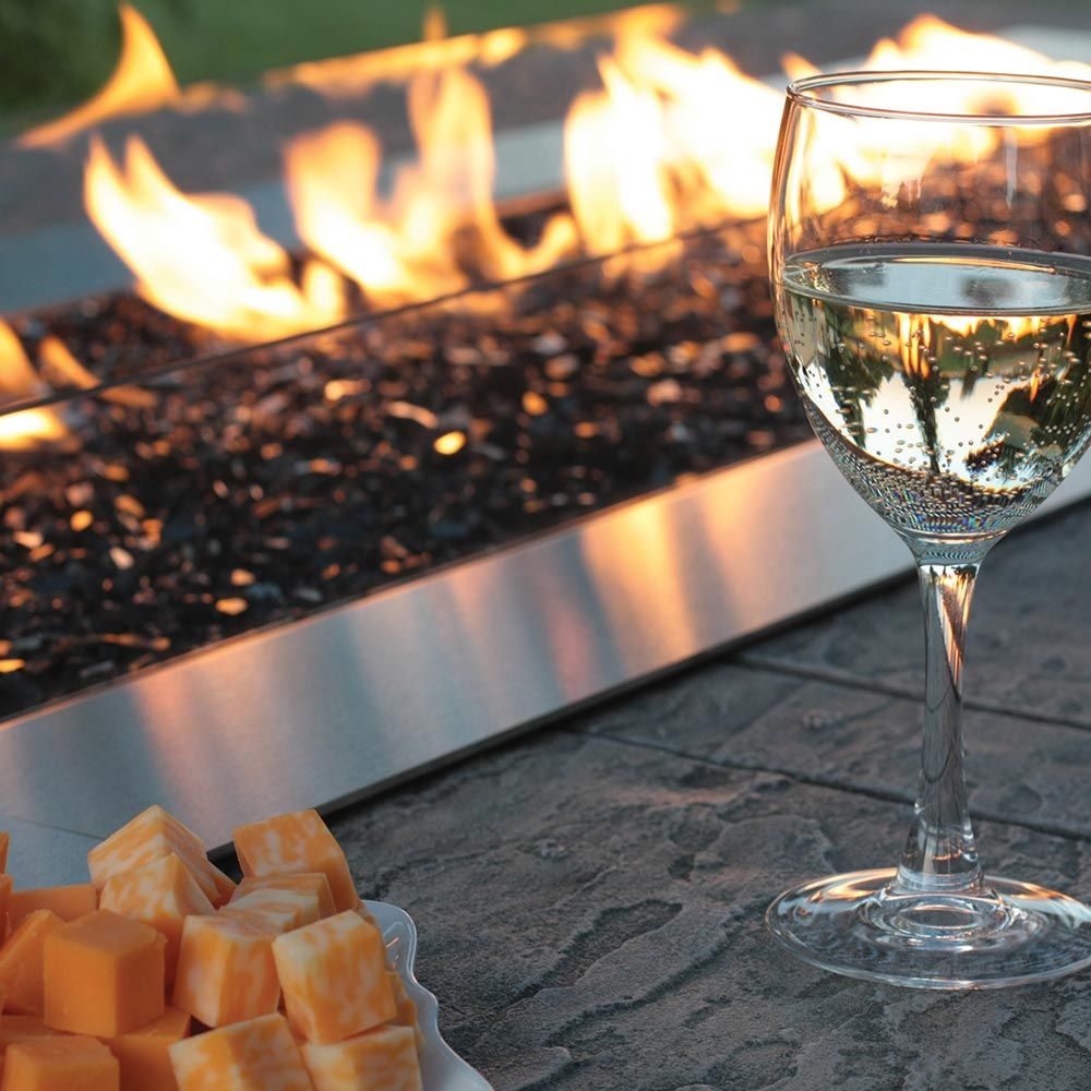 Carol Rose Coastal Collection 48" Stainless Steel Outdoor Fire Pit OL48TP (Burner Only)