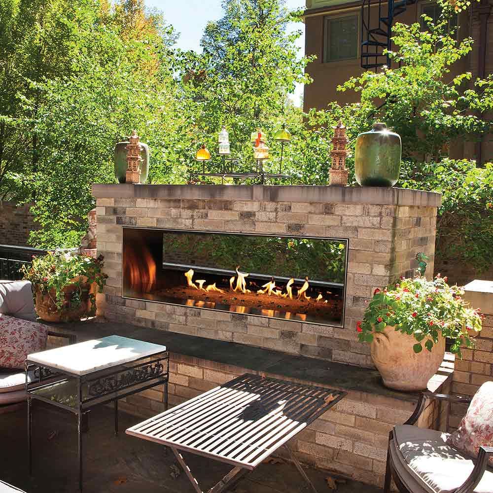 Carol Rose Coastal Collection Linear See-Through 48" Outdoor Fireplace OLL48SP12S