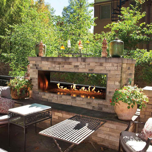 Carol Rose Coastal Collection Linear See-Through 48" Outdoor Fireplace OLL48SP12S