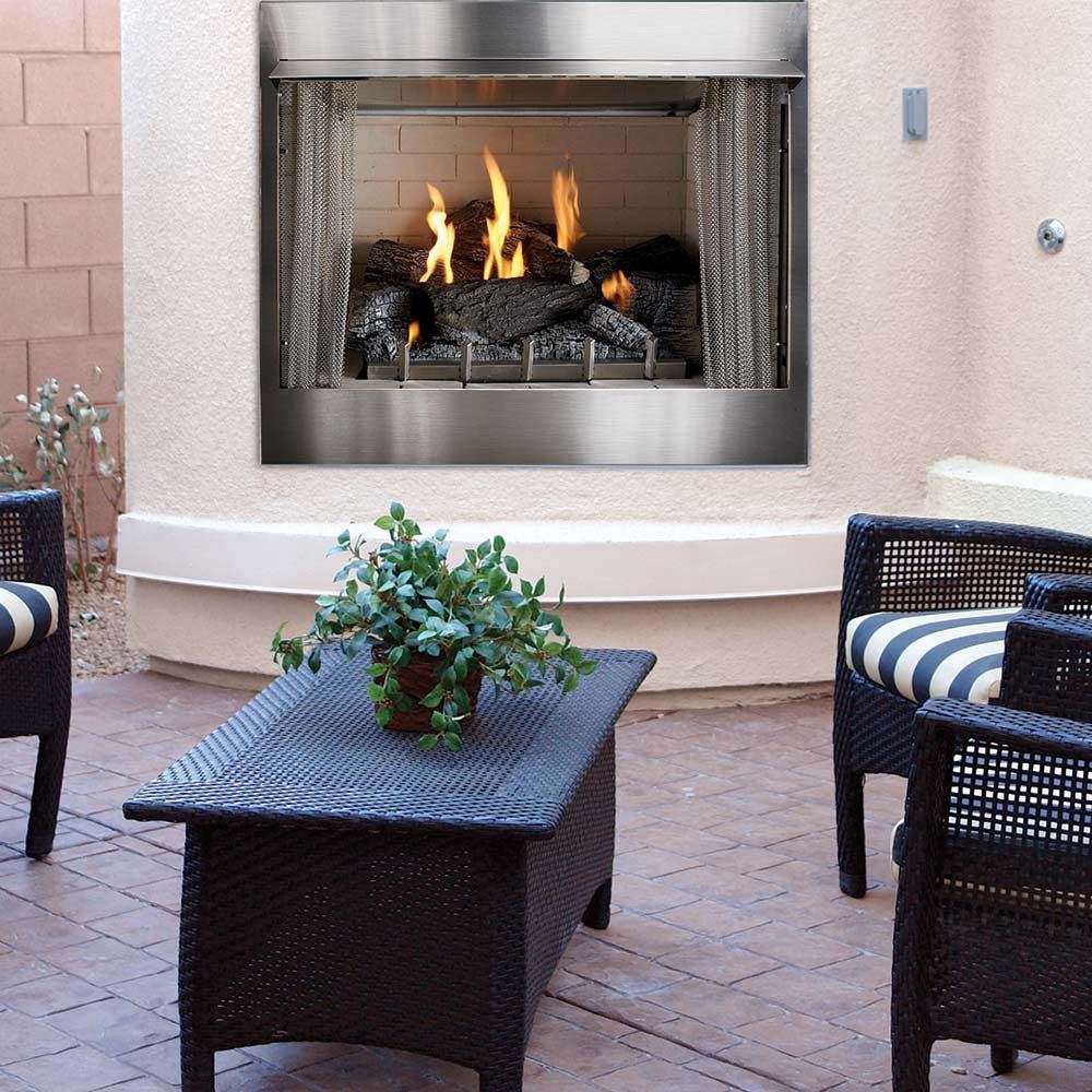 Carol Rose Coastal Collection Premium 42" Ventless Traditional Outdoor Firebox OP42FP