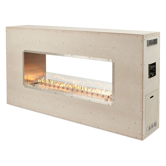 Outdoor Greatroom 72" Ready-to-Finish See-Through Outdoor Gas Fireplace RSTL-72DNG