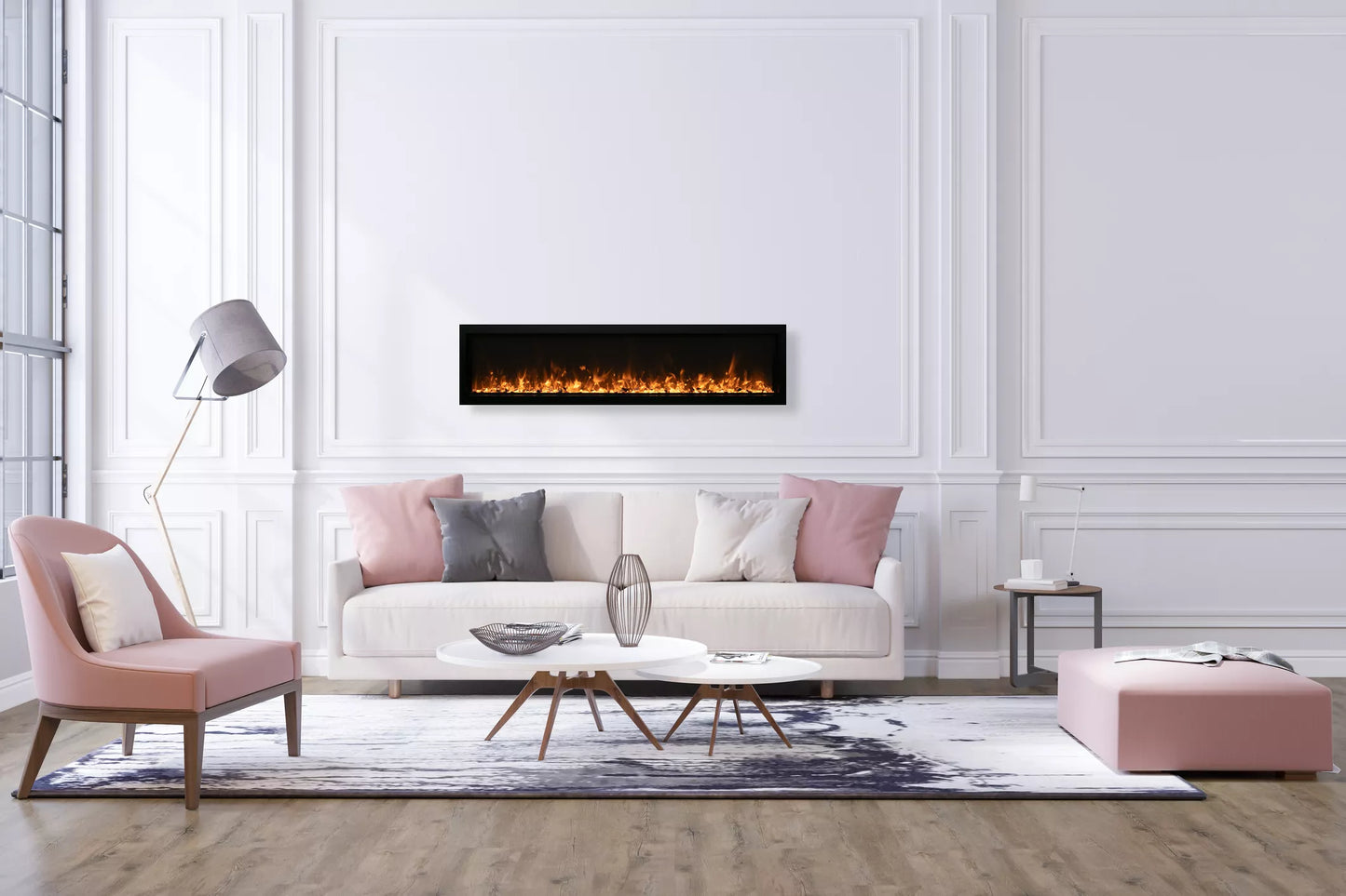 Amantii 60" Symmetry Xtra Slim Electric Fireplace SYM-SLIM-60