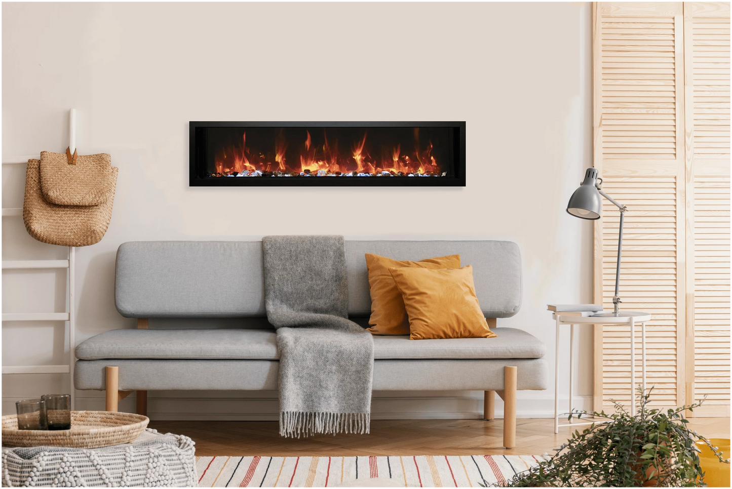 Amantii 60" Symmetry Xtra Slim Electric Fireplace SYM-SLIM-60