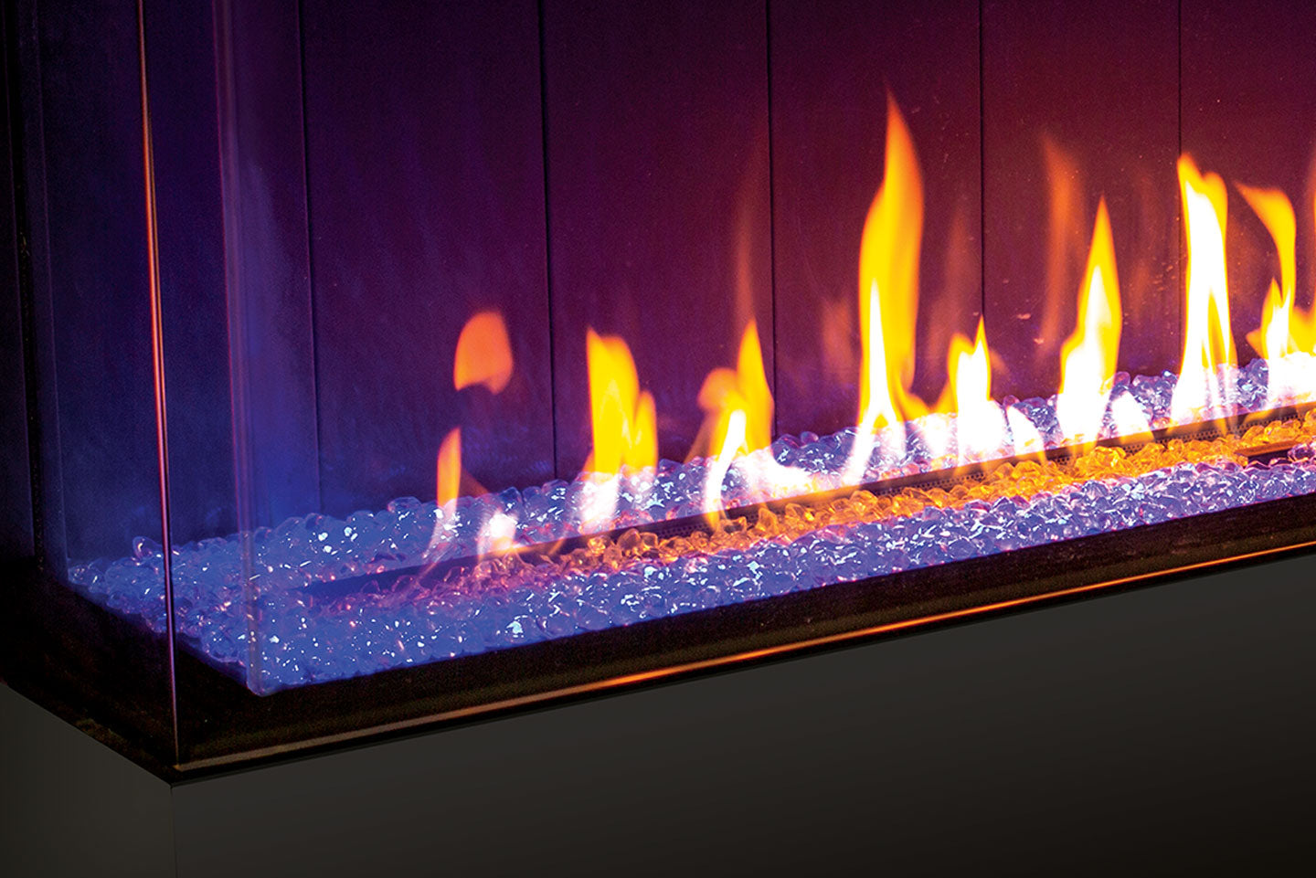 Urbana U50 Tall Bay Gas Fireplace U50I-T-LED